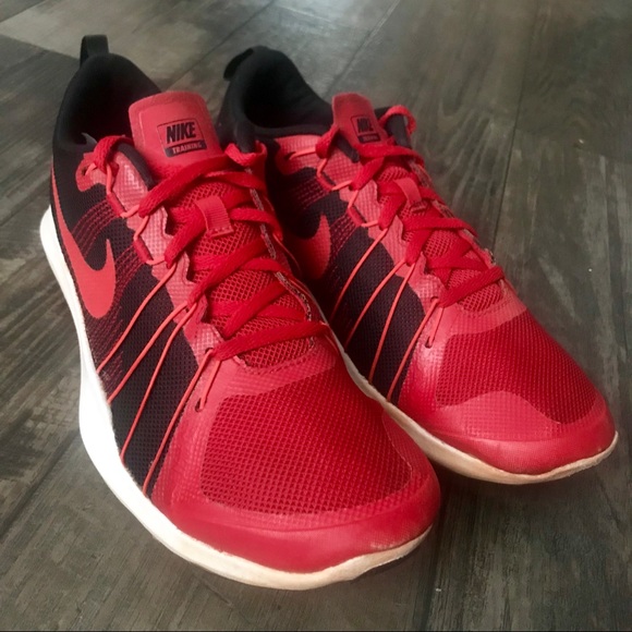 Nike Other - Nike Flex Red & Black Training Running Shoes 10.5